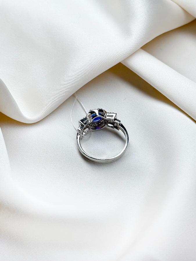 купить Кольцо из серебра с опалом (искусственный), 18,7 размер , фото 4