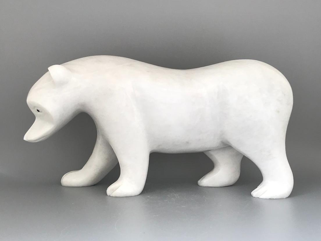 Медведь из белого мрамора FG-0150, фото 3