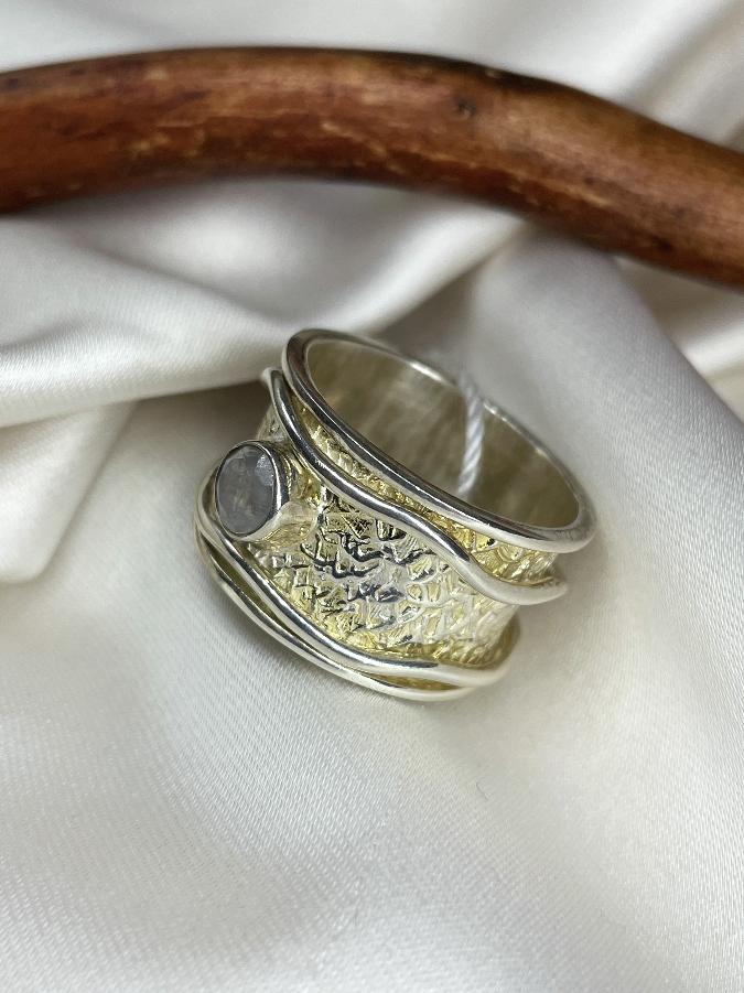 купить Кольцо из серебра с лунным камнем,17,5 размер  , фото 2