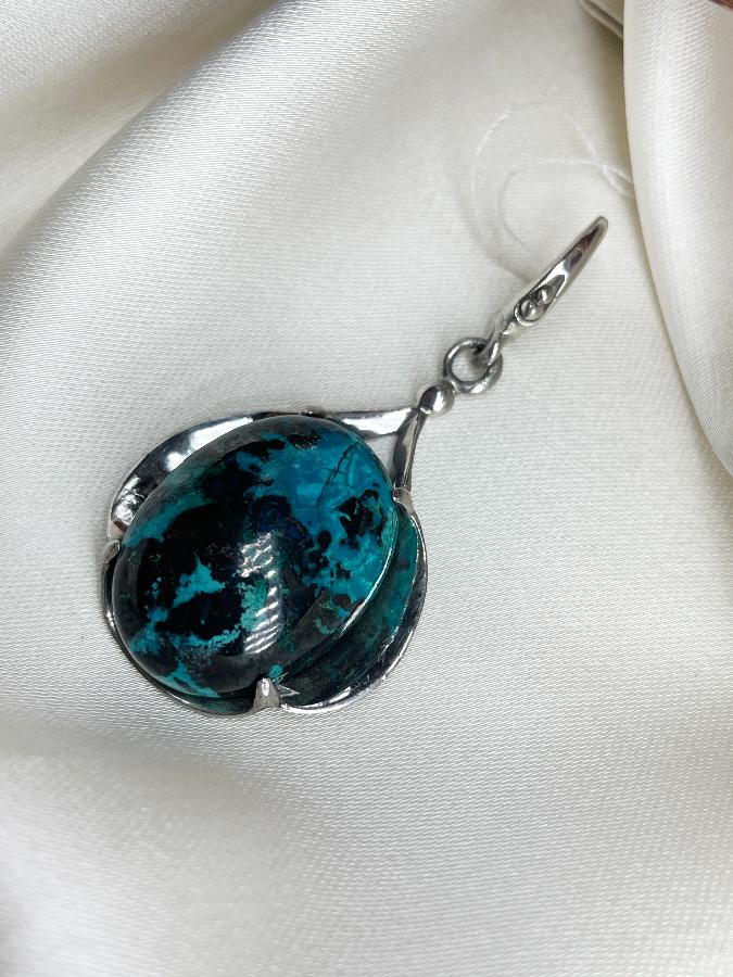 Кулон из серебра с хризоколлой K-218, фото 3