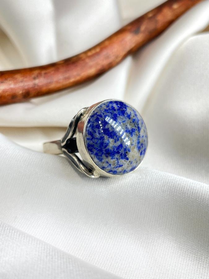 купить Кольцо из серебра с лазуритом,19,5 размер  , фото 3