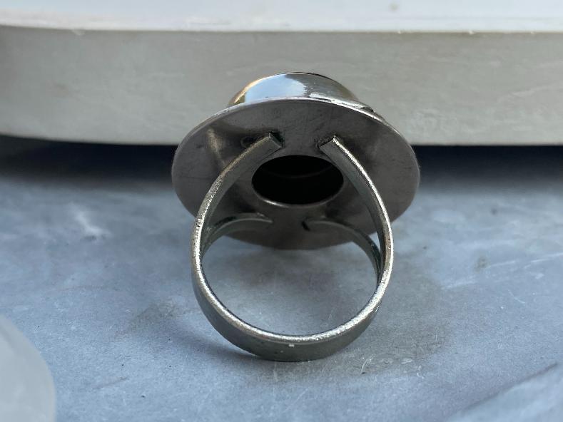 Кольцо с гагатом, 18 размер KL-1043, фото 4