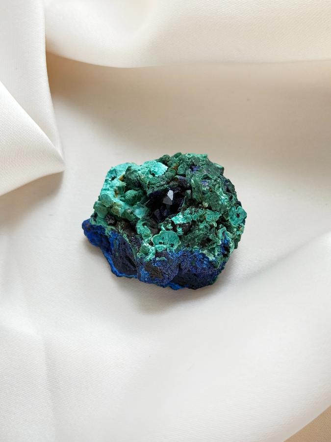 Образец азурмалахита,3,3х 3 х 2,5 см OBM-1592, фото 3