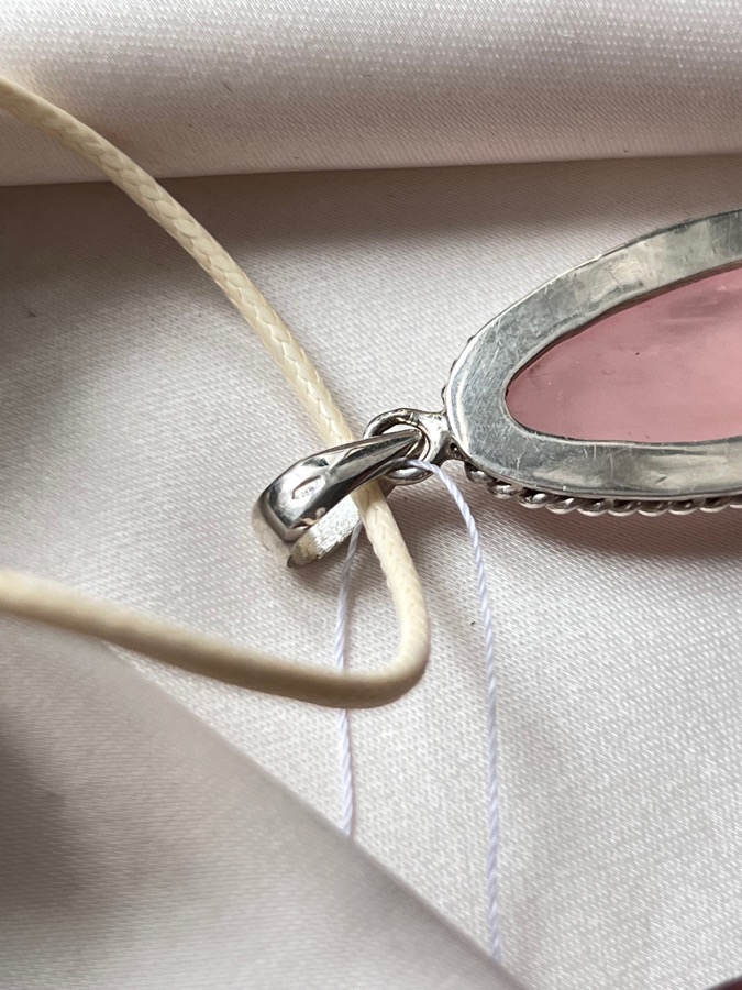 Кулон из серебра с розовым кварцем U-1571, фото 4