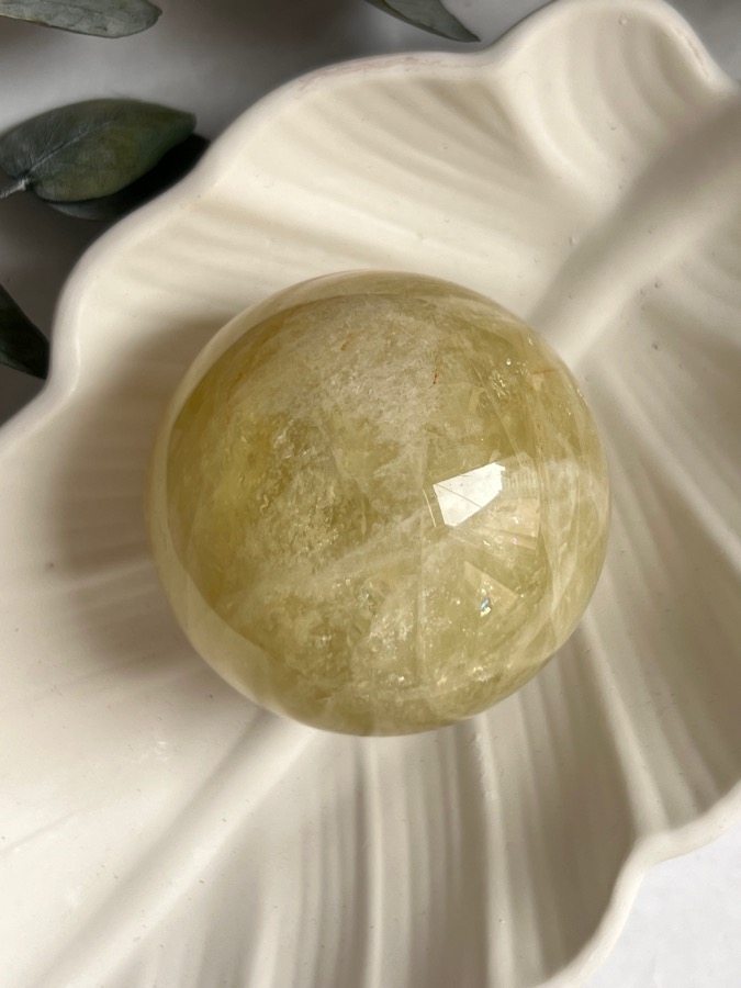 Шар из жёлтого кальцита, d - 5,2 см SH-0378, фото 1
