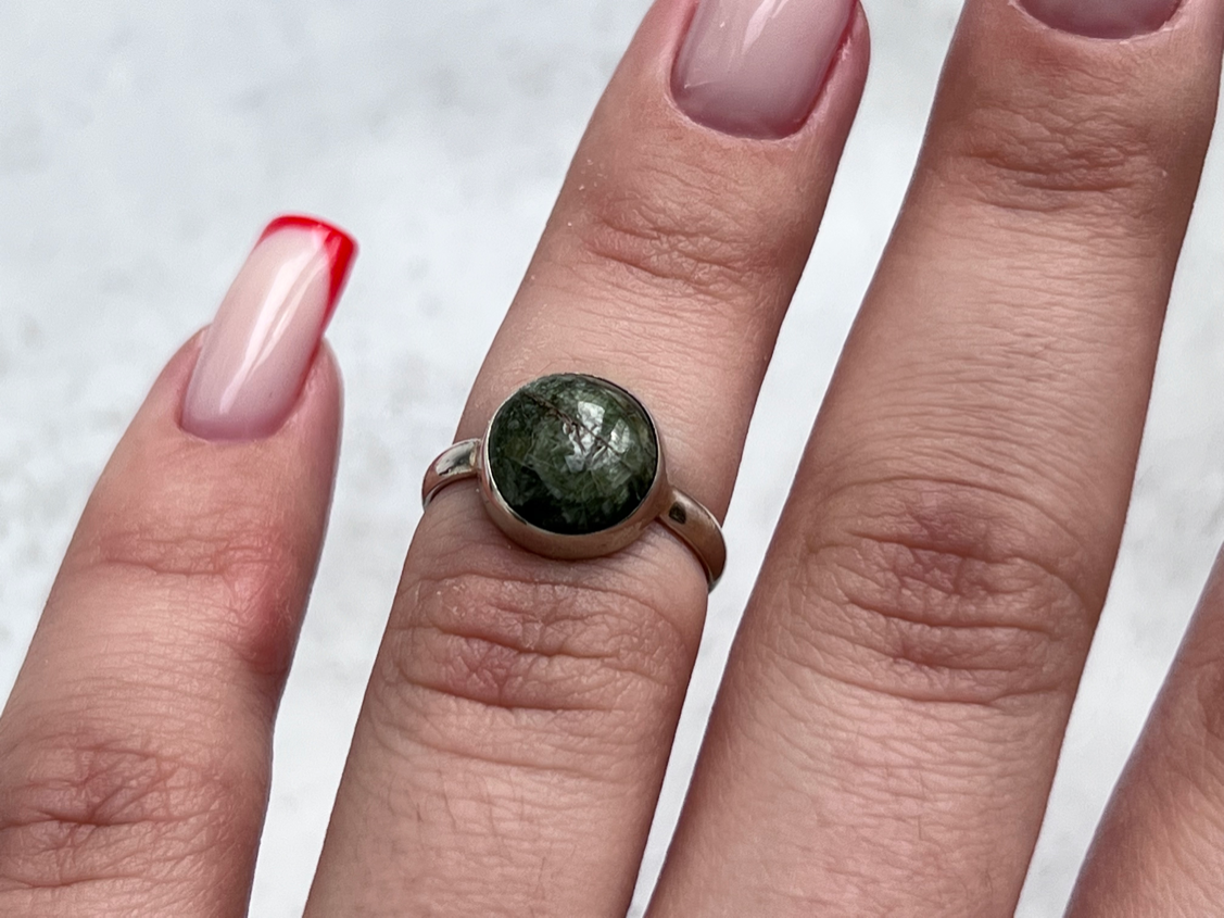 Кольцо с зелёным турмалином (хромтурмалин), 16,25 размер KL-0950, фото 4