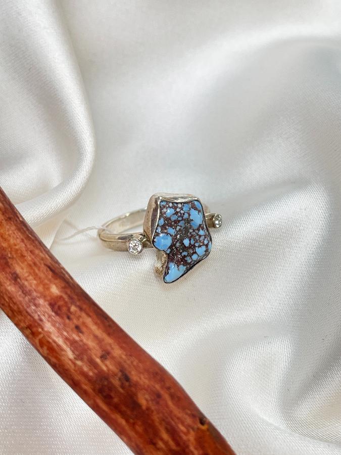 купить Кольцо из серебра с бирюзой, 16 размер  , фото 2