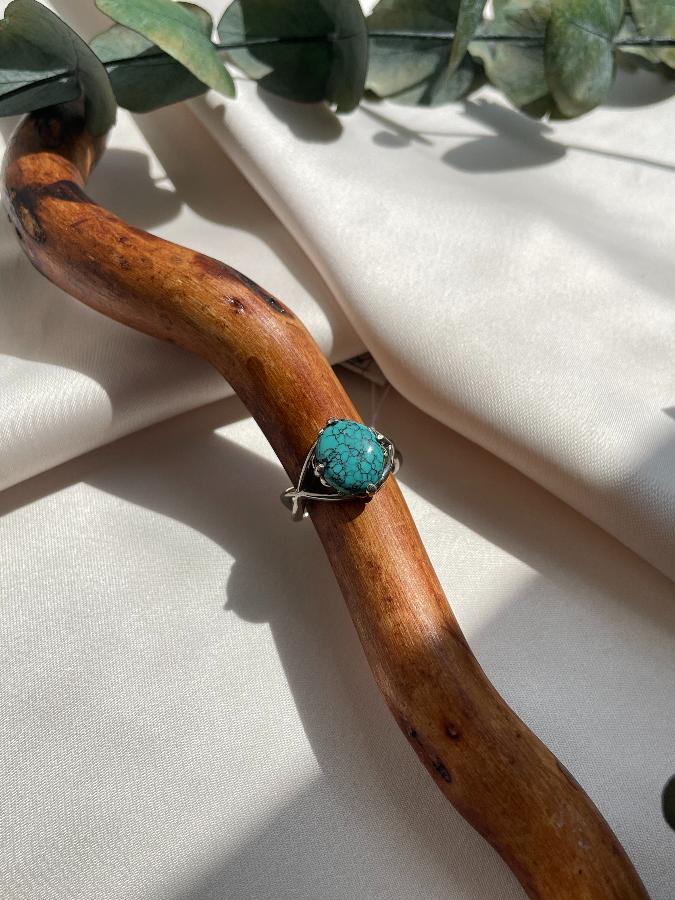 купить Кольцо из серебра с бирюзой, 17,0 размер  , фото 4