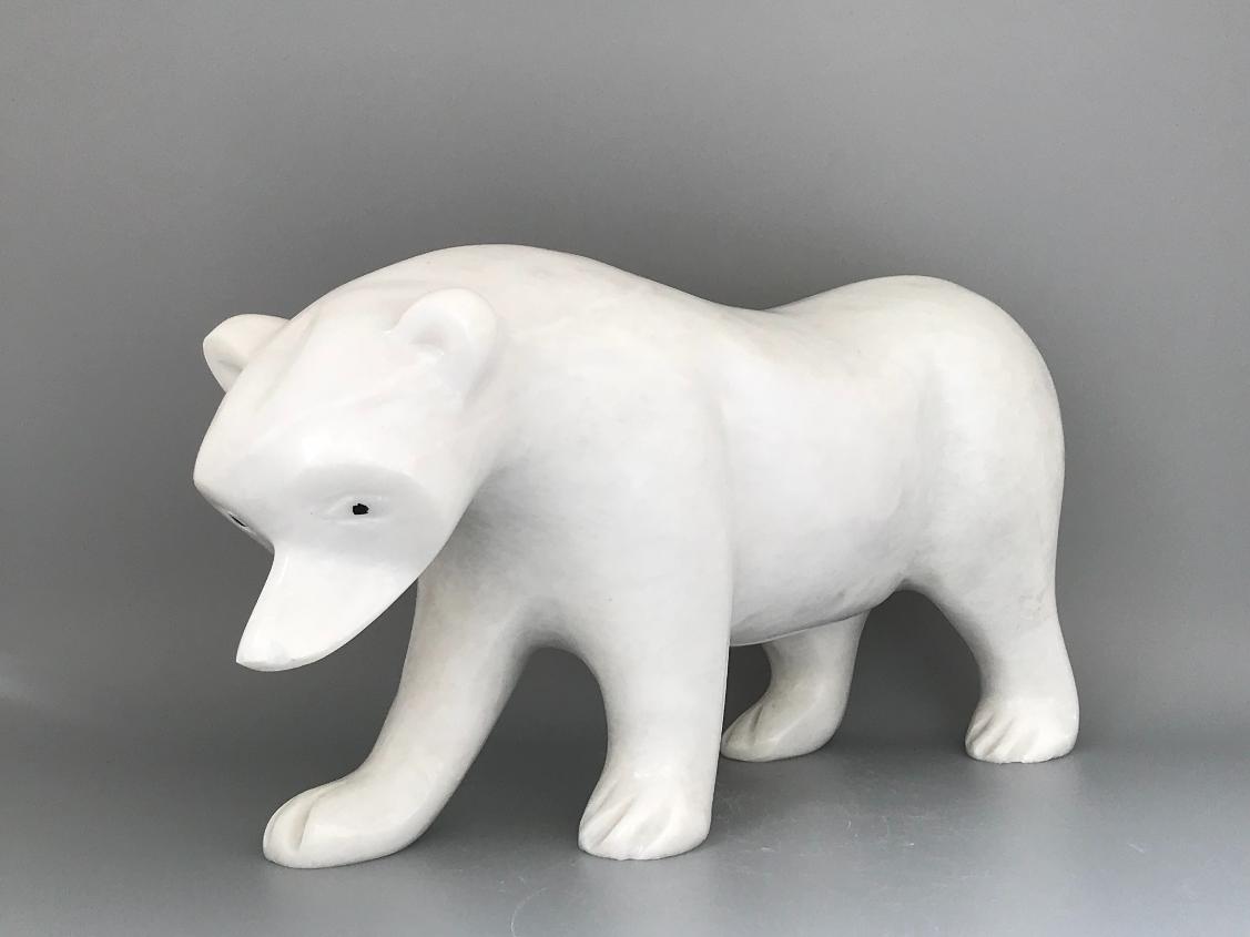 Медведь из белого мрамора FG-0150, фото 1