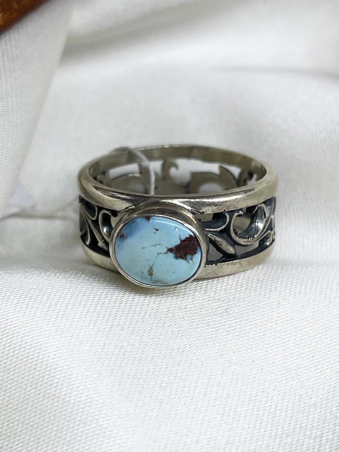 купить Кольцо из серебра с бирюзой,18,5 размер  , фото 1