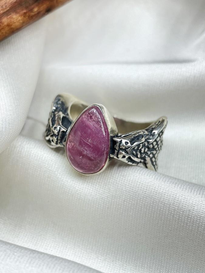 купить Кольцо из серебра с турмалином,18,5 размер  , фото 1