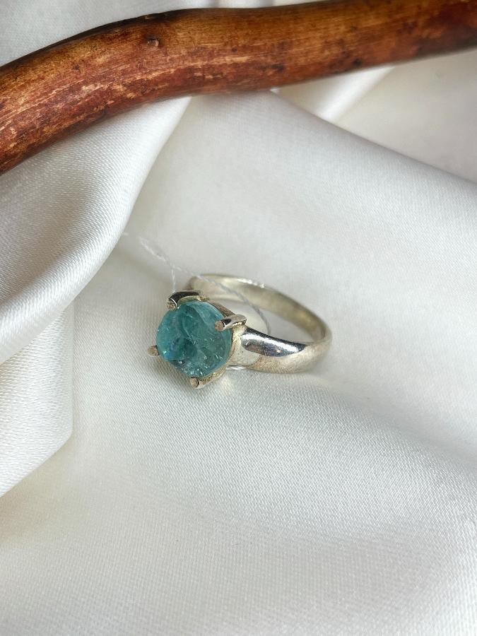 купить Кольцо из серебра с апатитом,16 размер , фото 1