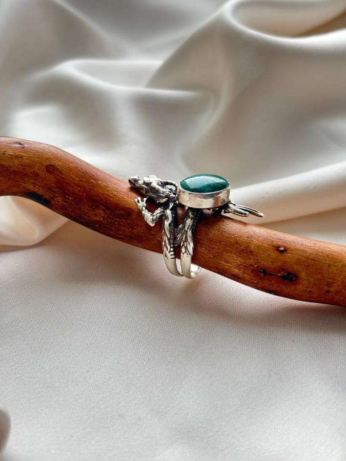 купить Кольцо из серебра с диоптазом  , фото 1