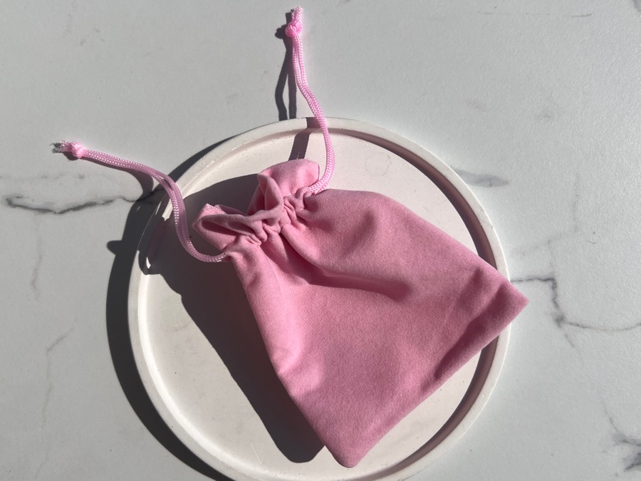 Бархатный мешочек розового цвета , фото 1