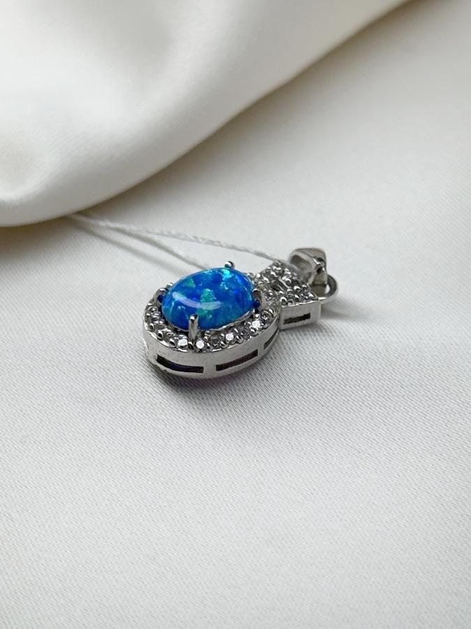 Кулон из серебра с опалом (искусственный)    U-4067, фото 1