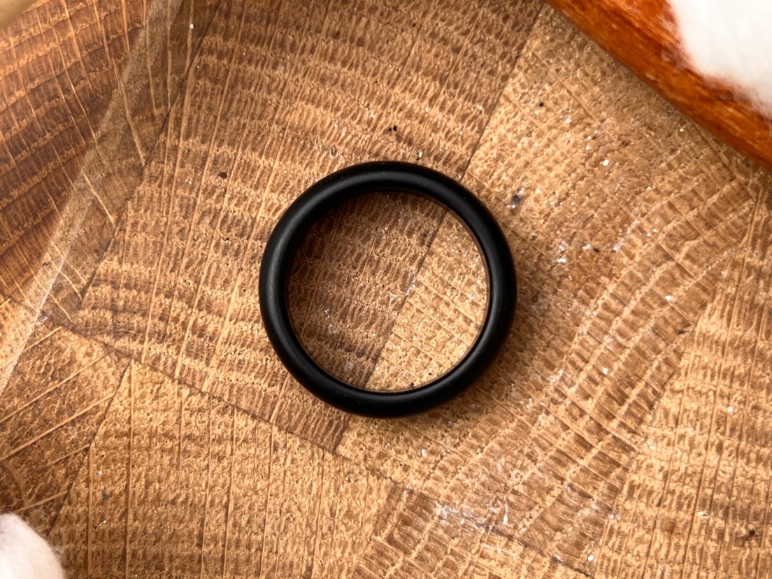 Кольцо из цельного гагата, 18 размер KL-1036, фото 4