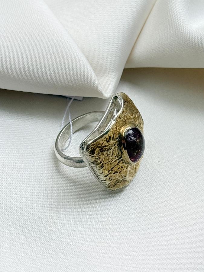 купить Кольцо из серебра с турмалином,16 размер  , фото 2