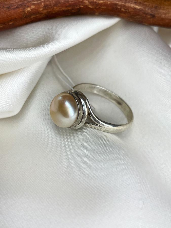 купить Кольцо из серебра с жемчугом,18,5 размер  , фото 2
