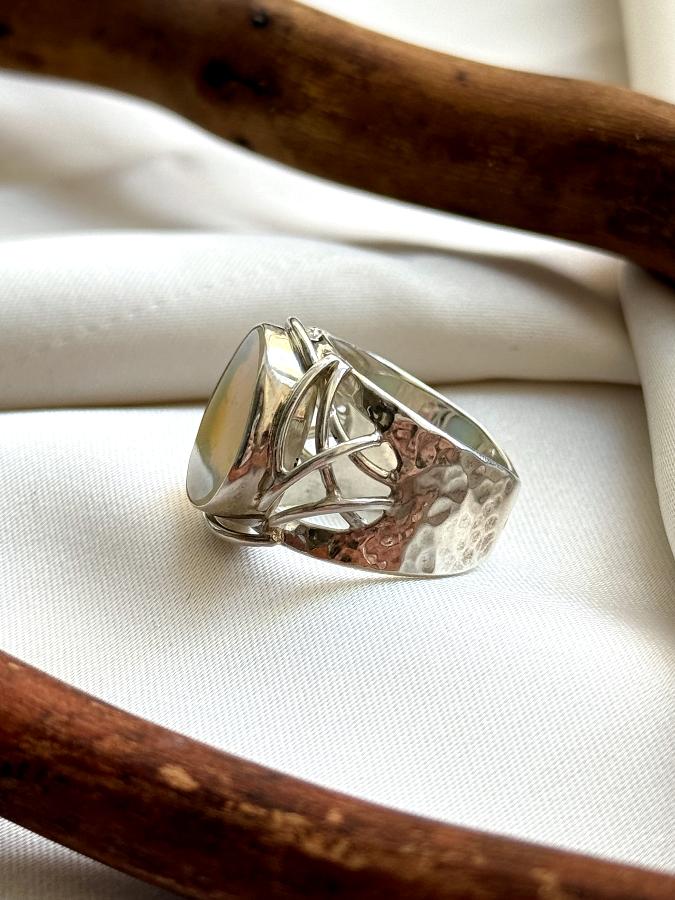 купить Кольцо из серебра с опалом,16,8 размер  , фото 2