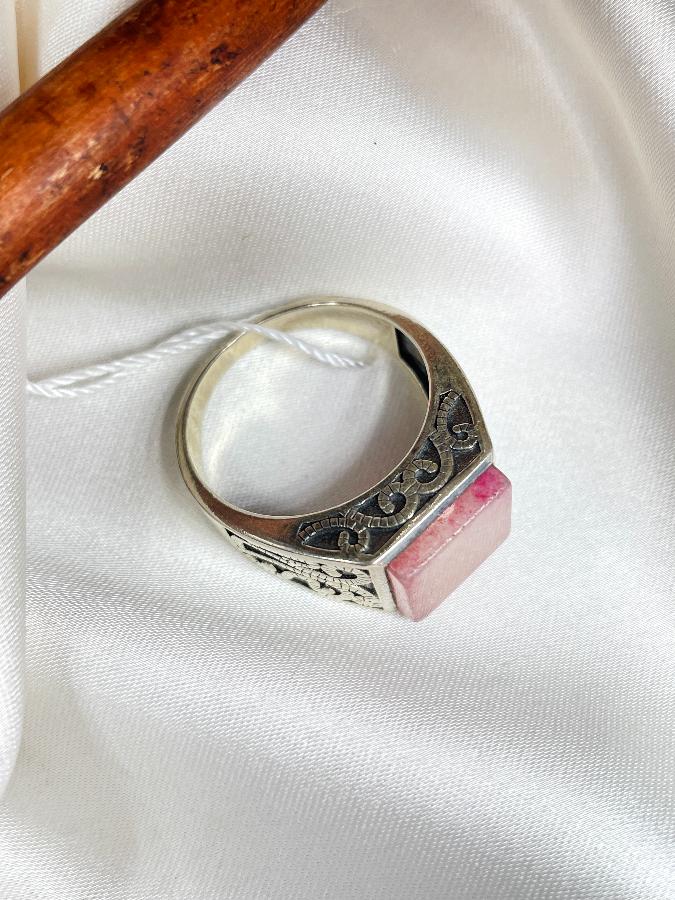 купить Кольцо-печатка из серебра с родонитом,21,5 размер , фото 4