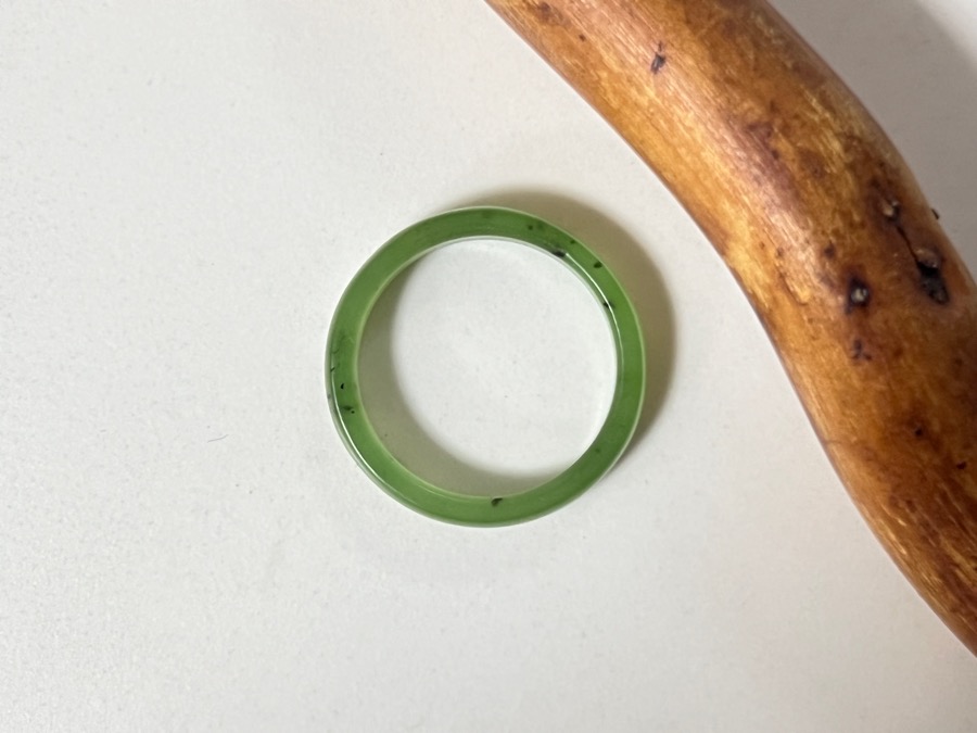 Кольцо из цельного нефрита, 20,5 размер KL-1079, фото 3