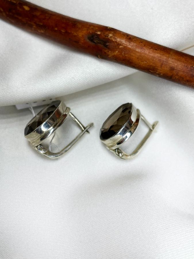 Кольцо из серебра  с раухтопазом (дымчатый кварц) U-3019, фото 2