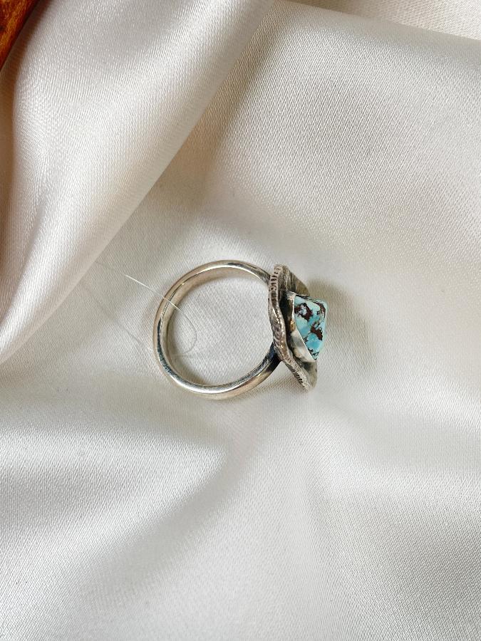 купить Кольцо из серебра с бирюзой,16 размер , фото 5