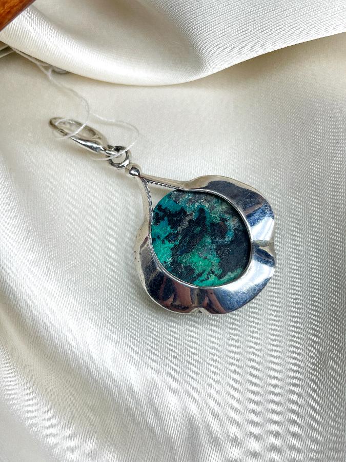 Кулон из серебра с хризоколлой K-218, фото 4