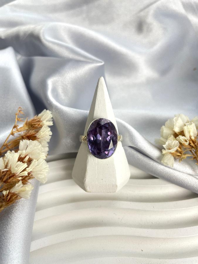 купить Кольцо из серебра с александритом,18,5 размер , фото 2