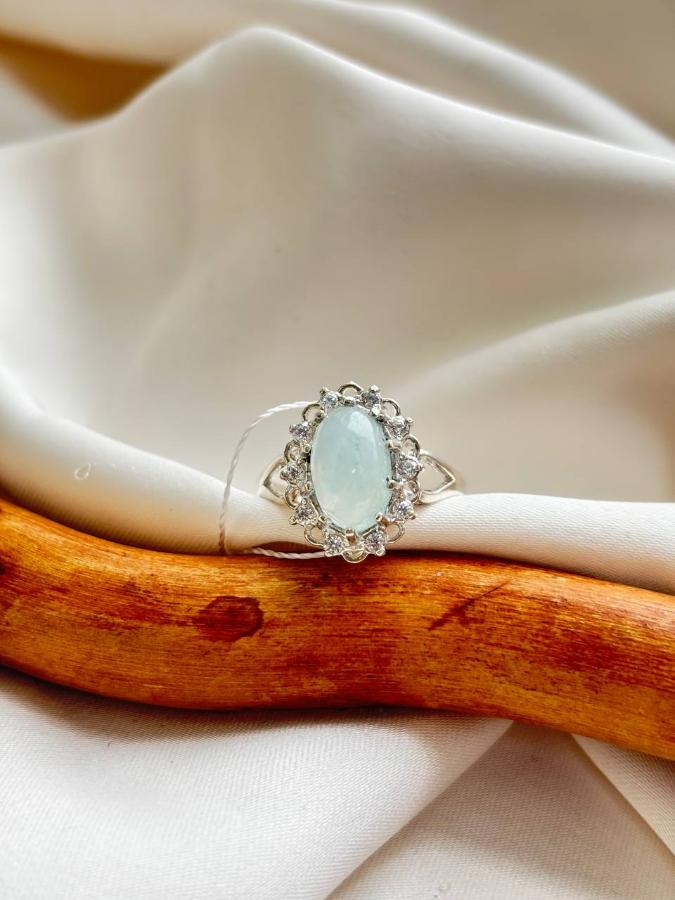 купить Кольцо из серебра с аквамарином  , фото 3