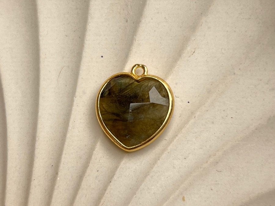 Кулон в форме сердца с лабрадором KU-0844, фото 1