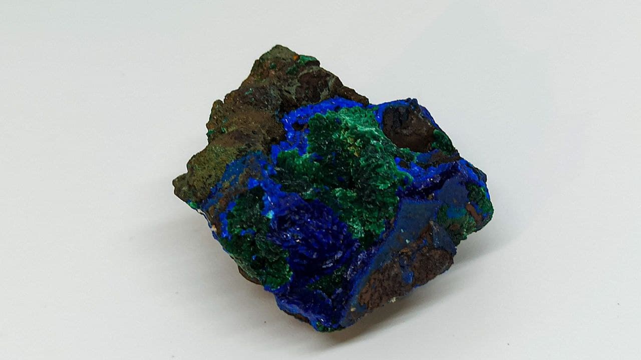 Азурит, малахит 3,8х3,5х2,2см OBM-0088, фото 1