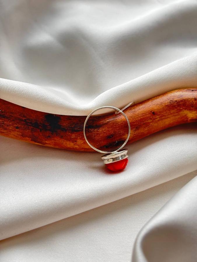 купить Кольцо из серебра с кораллом  , фото 3