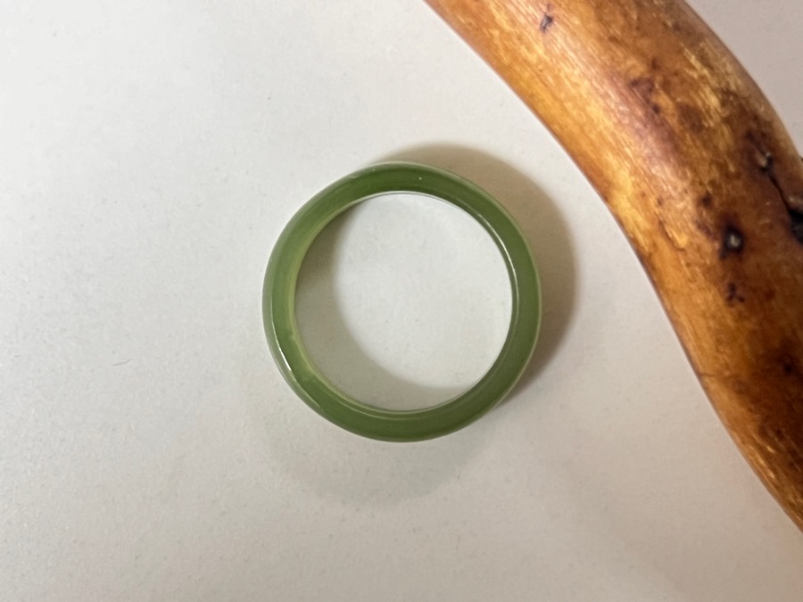 Кольцо из цельного нефрита, 18,75 размер KL-1081, фото 3
