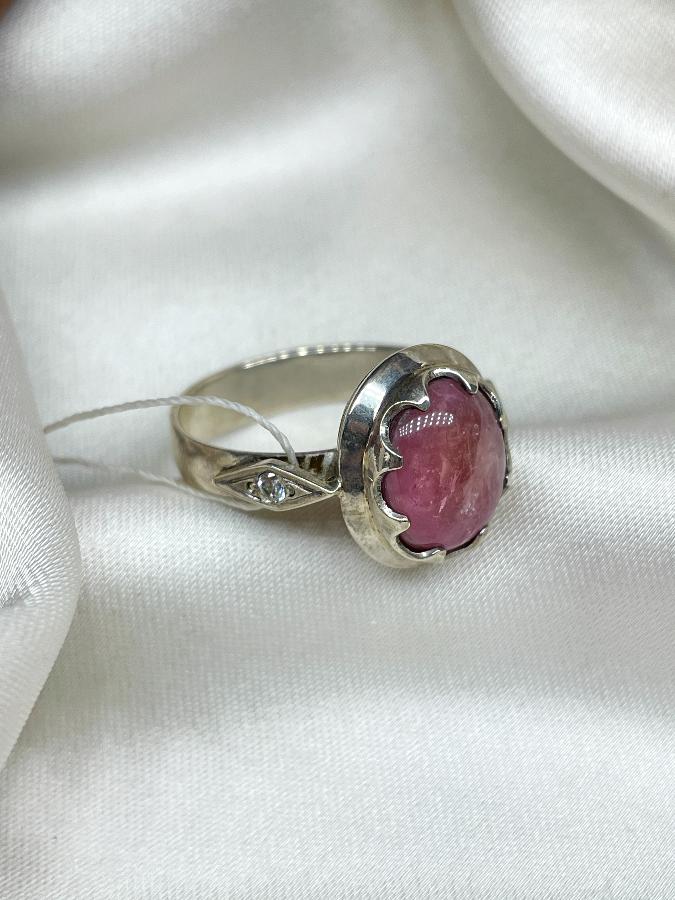 купить Кольцо из серебра с турмалином,18,5 размер  , фото 3