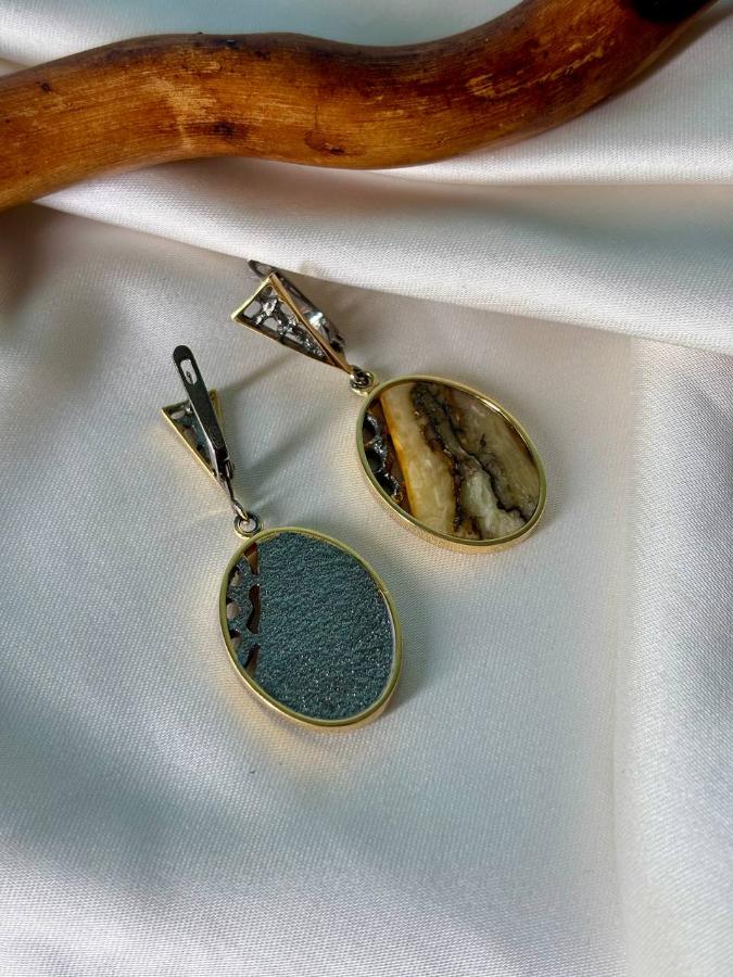 купить Серьги из серебра с янтарем , фото 2