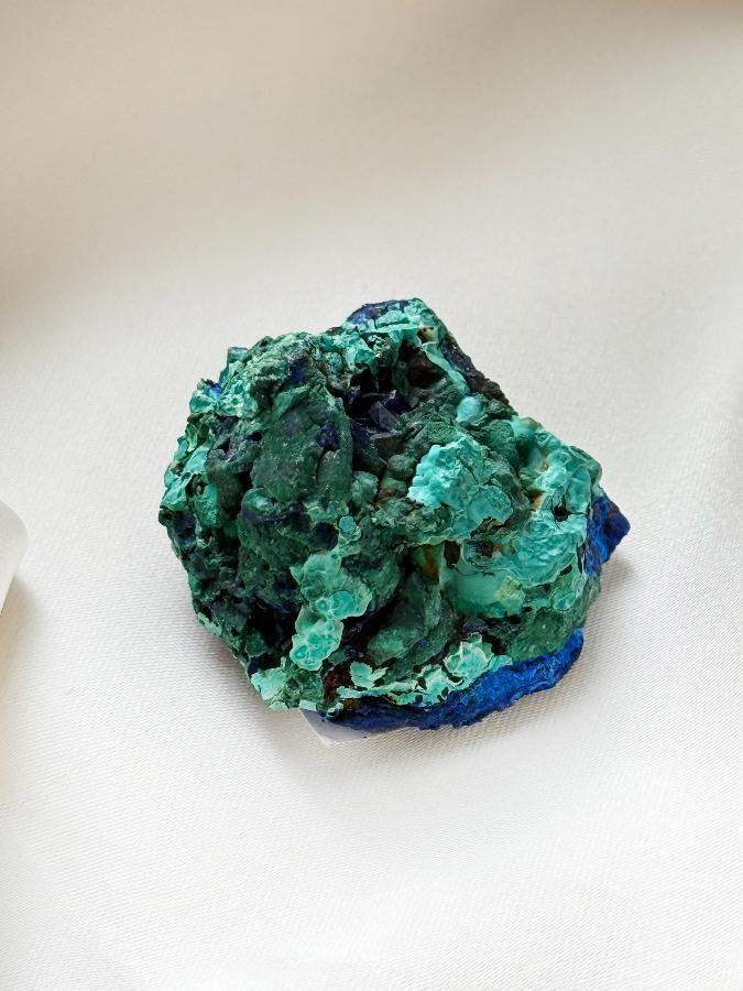 Образец азурмалахита,3,3х 3 х 2,5 см OBM-1592, фото 4