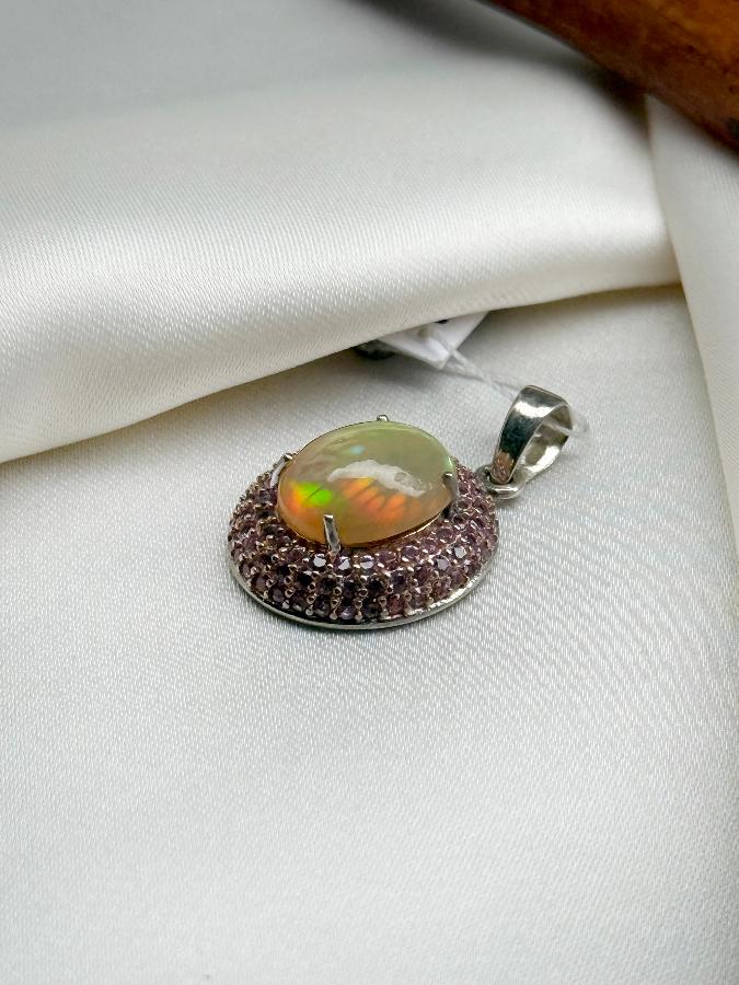 Кулон из серебра с благородным опалом  U-1594, фото 3