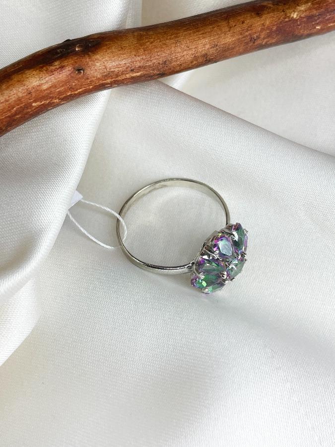 купить Кольцо из серебра с мистик топазом,20 размер , фото 5