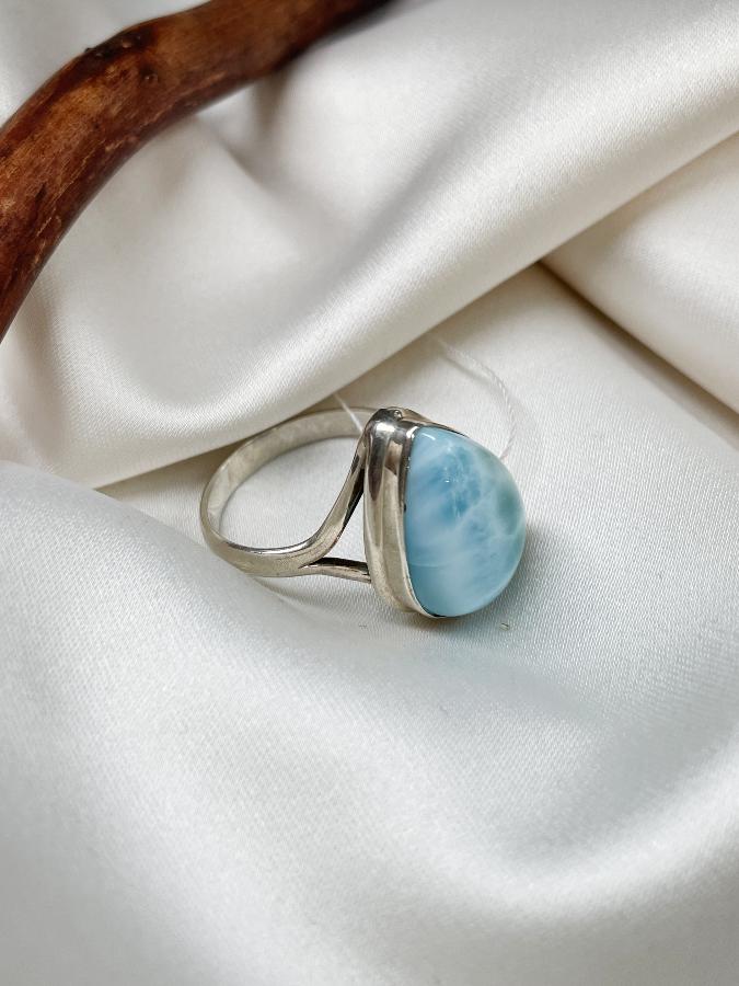купить Кольцо из серебра с ларимаром,18,5 размер , фото 4