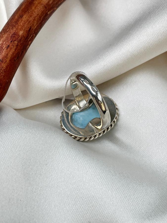 купить Кольцо из серебра с ларимаром,15,5 размер , фото 5