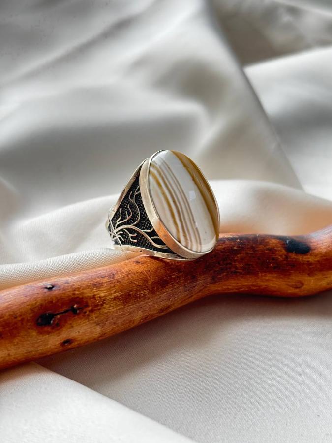 купить Кольцо из серебра с агатом  , фото 1