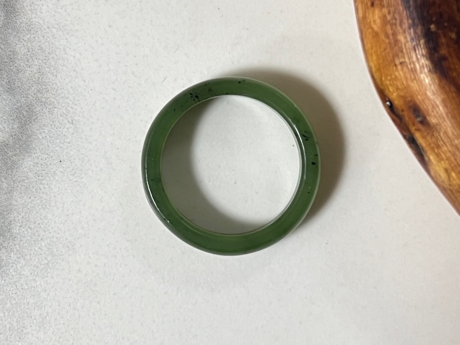 Кольцо из цельного нефрита, 18,5 размер KL-1076, фото 3