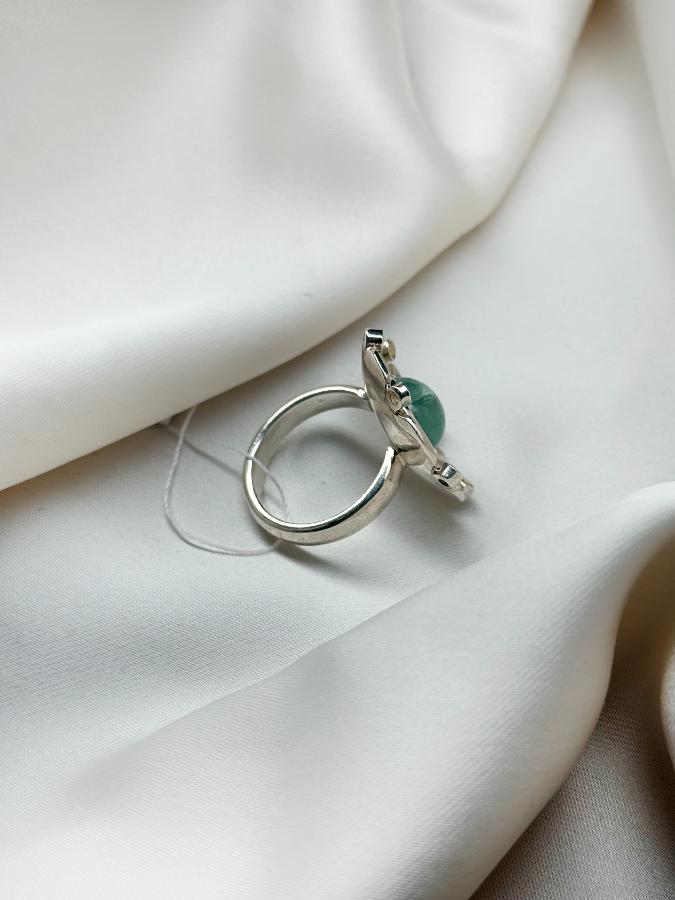 купить Кольцо из серебра с аквамарином,16 размер  , фото 3