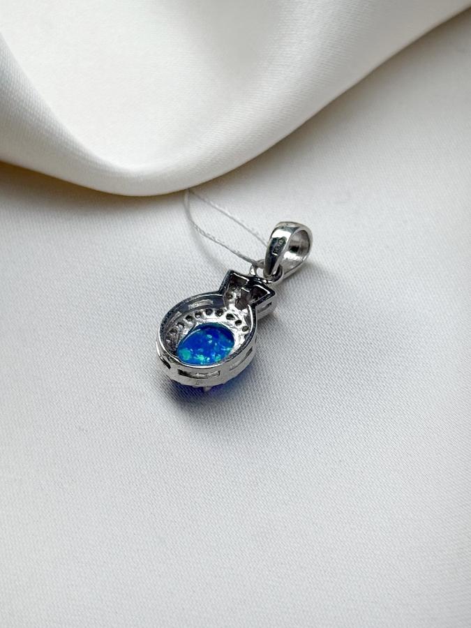 Кулон из серебра с опалом (искусственный)    U-4067, фото 4