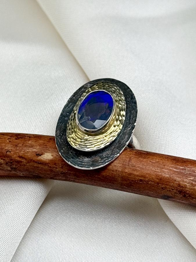 Кольцо из серебра с благородным опалом,16,5 размер  U-3429, фото 1