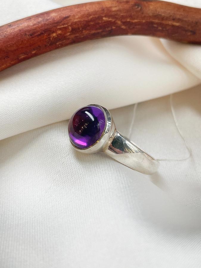 купить Кольцо из серебра с аметистом,18 размер  , фото 2