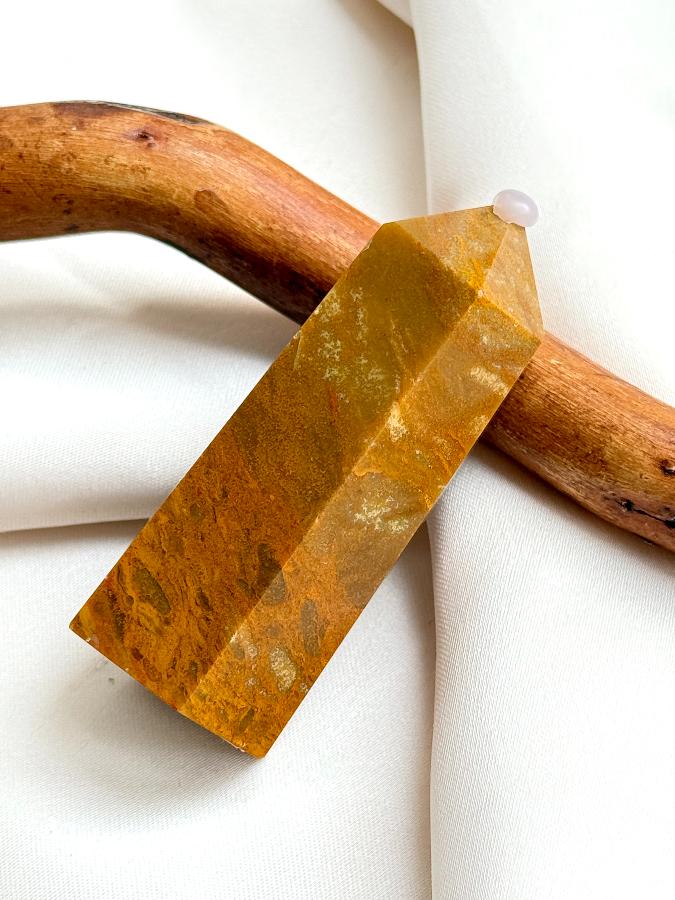 Столбик (обелиск) из яшмы (мукаит),6,5 х 2,5 см ST-0020, фото 4