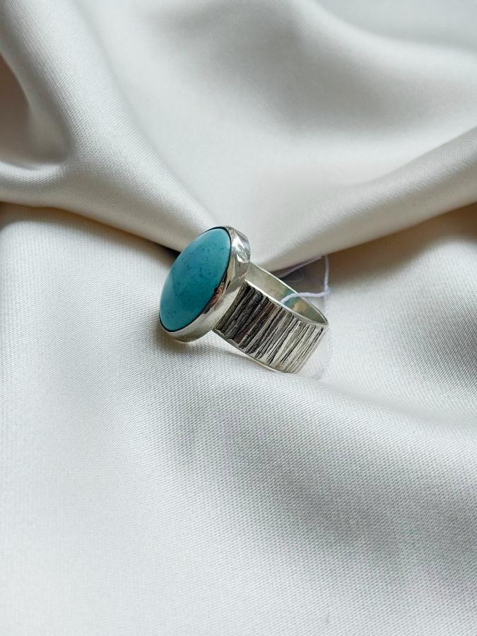 купить Кольцо из серебра с бирюзой,16 размер  , фото 4