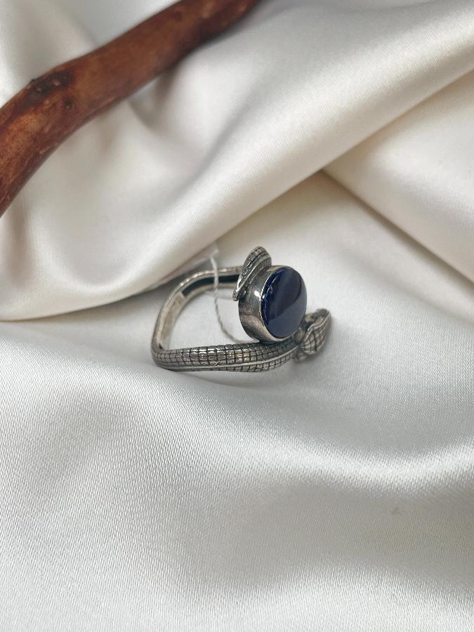 купить Кольцо из серебра с азуритом,17,5 размер  , фото 3